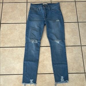 Madewell Blue Distressed Women's Jeans